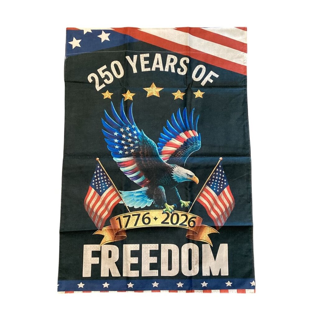 Freedom Yard Decor Flag Double Sided 250 Years Of Freedom 1776-2026 40X28 NEW